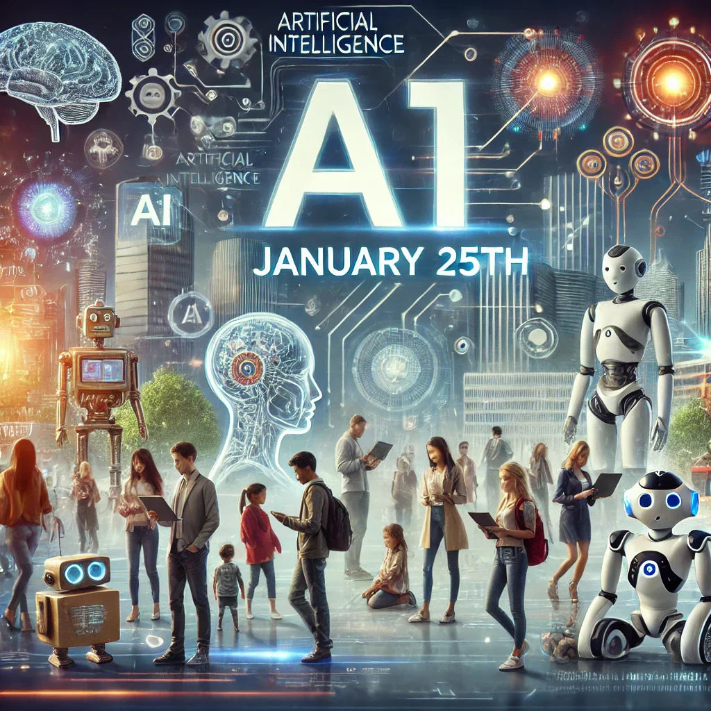 AI News Wrap-Up January 25th with futuristic robots and digital tech visuals