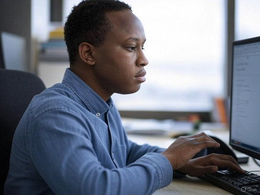 Man doing email marketing