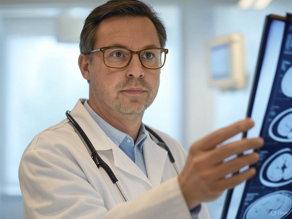 Дәрігер сканерге қарайды