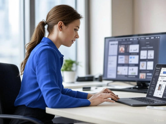 Product manager using AI tools on laptop to boost efficiency and innovation