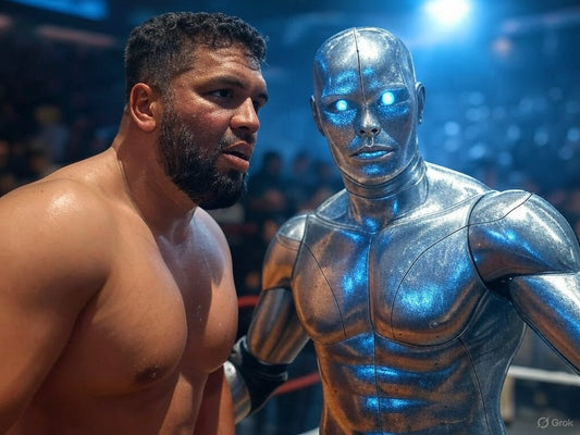 a man about to fight AI