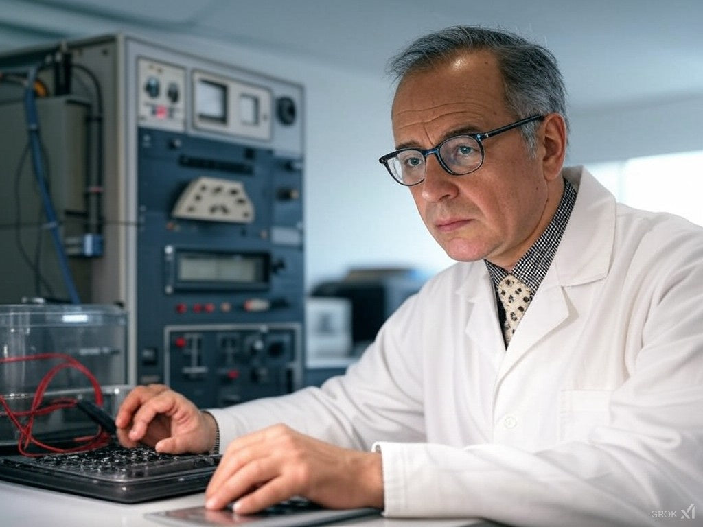 Адам зерттеумен айналысады