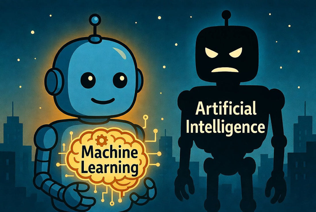 Machine Learning Vs Ai Graphic What is Machine Learning vs AI?