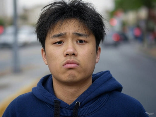 Man with sad face