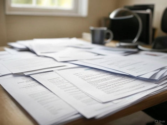 Stack of resumes on a desk for top AI resume builder tools