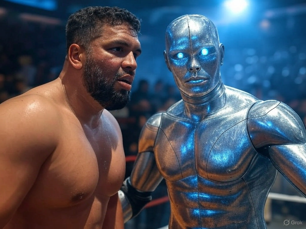 a man about to fight AI