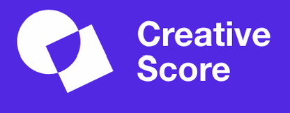 Kreativ poängmarknadsföringsdesign Poängsättning - Anpassad plattform (betald) Företags AI-logotyp med abstrakt geometrisk ikon mot lila bakgrund. Idealisk för AI-varumärkesverktyg.