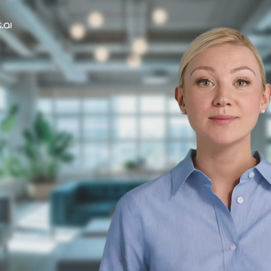 KnowledgeNet.ai Sales Leads Tools - Custom Platform (Paid) Business AI software interface with professional woman in modern office setting. Ideal for showcasing AI-driven sales tools for business intelligence.
